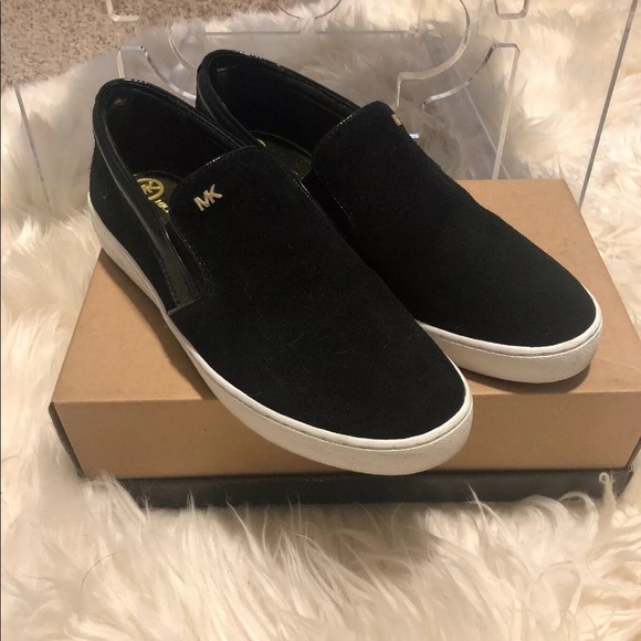 michael kors suede slip on sneakers